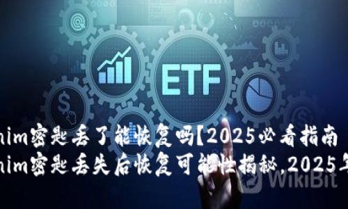 tokenim密匙丢了能恢复吗？2025必看指南
tokenim密匙丢失后恢复可能性揭秘，2025年必看